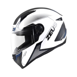 Мотошолом ZEUS ZS-811 WHITE AL6 BLUE, image 