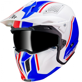 Мотошлем MT Streetfighter SV Twin White/Blue/Red, фото 