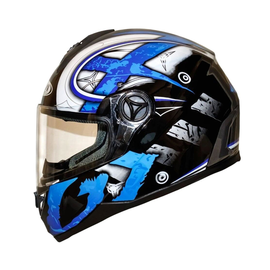 Мотошолом FXW HF-122 SOLID BLUE, Цвет: Синій, image 