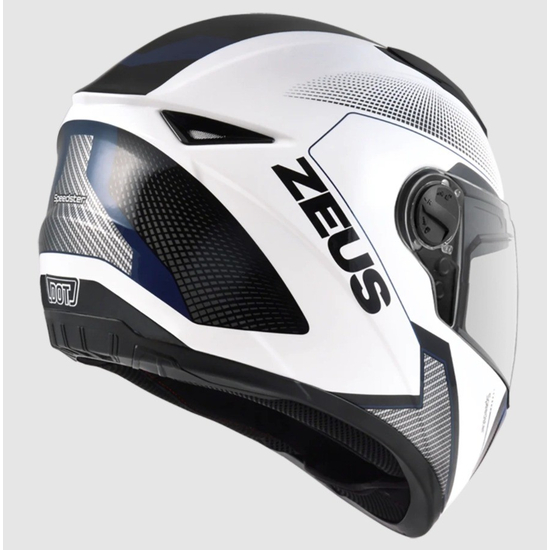 Мотошлем ZEUS ZS-811 WHITE AL6 BLUE, фото , изображение 3