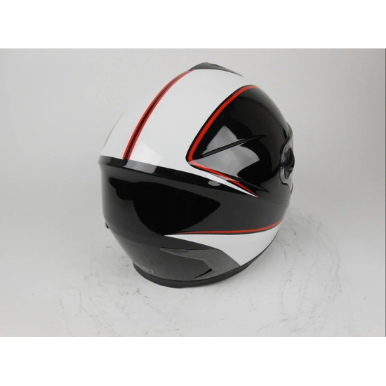 Мотошлем FXW HF-122 SOLID BLACK-WHITE, Цвет: Черно-белый, фото , изображение 5