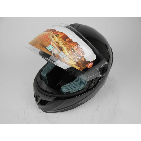 Мотошлем FXW HF-122 SOLID BLACK, Цвет: Черный глянцевый, фото , изображение 4