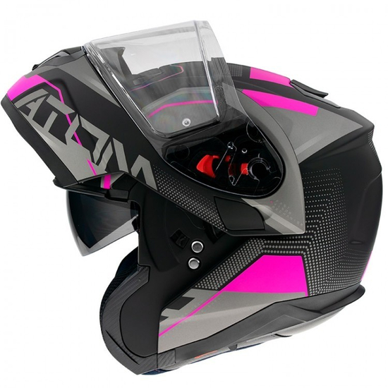 Мотошлем MT Atom SV Quark Black/Pink, фото , изображение 3