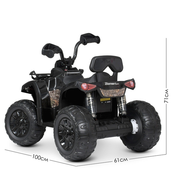 Детский электроквадроцикл Bambi JS009EL-2, Цвет: Чёрный, фото , изображение 3