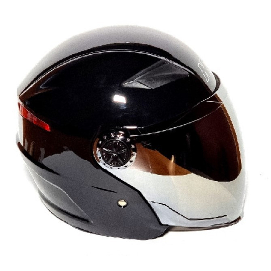 Мотошлем MotoTech HNJ01 Черный глянец, Цвет: Черный глянец, фото 