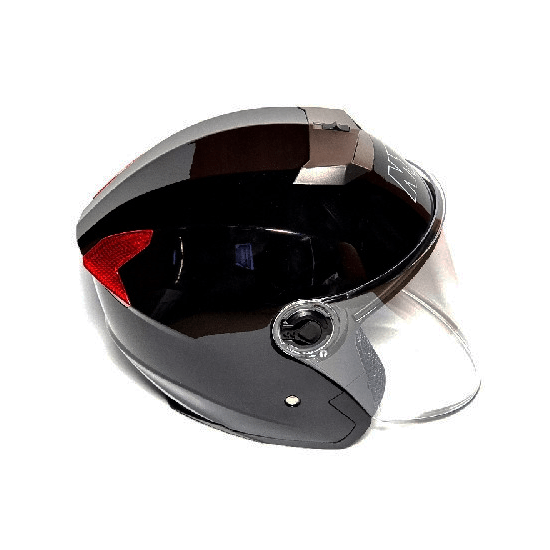 Мотошлем MotoTech 858 Черный глянец, Цвет: Черный глянец, фото 
