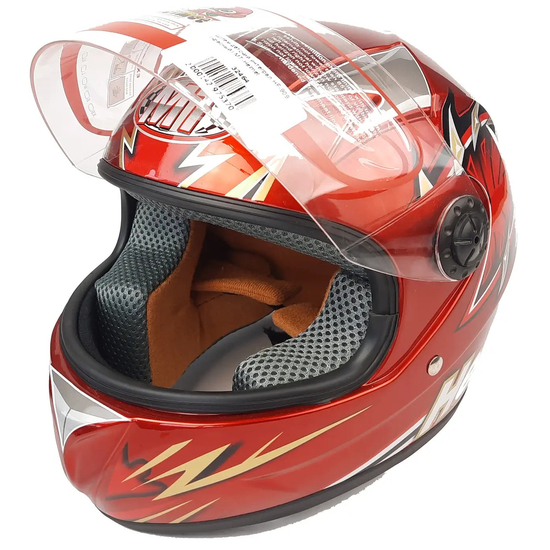 Мотошлем MotoTech HF-909 Детский Красный, Цвет: Красный, фото , изображение 3