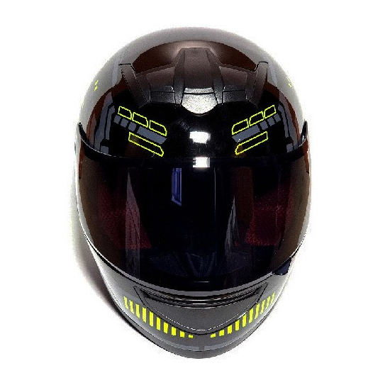Мотошлем MotoTech 902 Черно-желтый, Цвет: Чёрно-желтый, фото , изображение 2