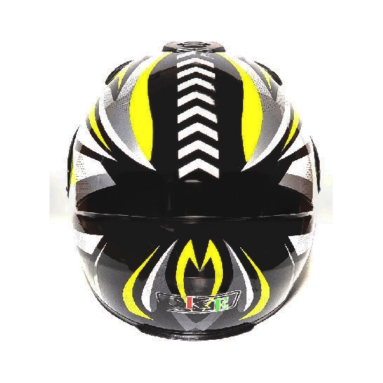 Мотошлем MotoTech 111 №28, Цвет: Серебристый/Желтый/Белый, фото , изображение 3