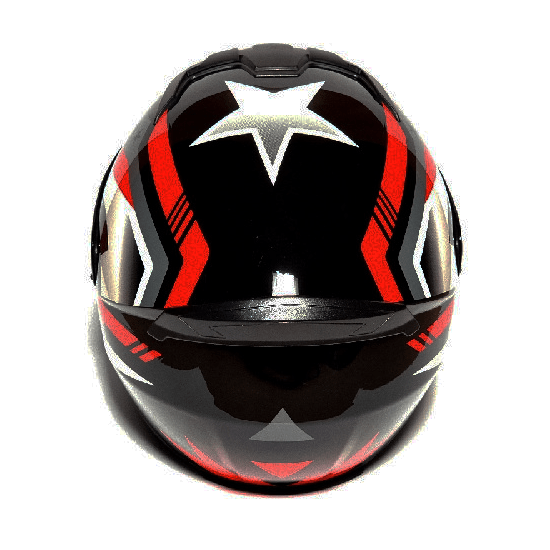 Шлем для мотоцикла MotoTech 111 №2, Цвет: Чёрно-красный, фото , изображение 3