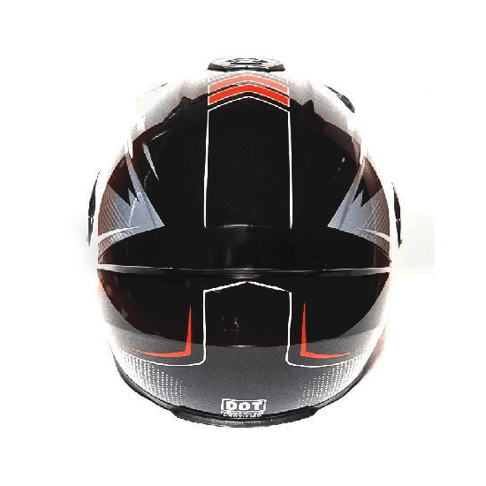 Мотошлем MotoTech 111 №24, Цвет: Черный/Серебристый/Красный, фото , изображение 3