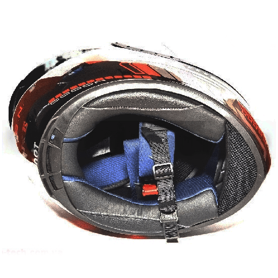 Мотошлем MotoTech 111 №27, Цвет: Черный/Красный/Серебристый, фото , изображение 4