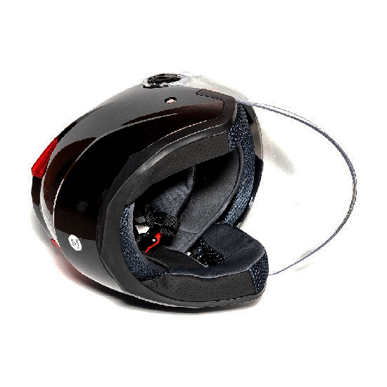 Мотошлем MotoTech 858 Черный глянец, Цвет: Черный глянец, фото , изображение 3