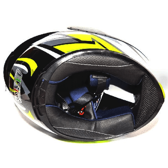 Мотошлем MotoTech 111 №28, Цвет: Серебристый/Желтый/Белый, фото , изображение 4