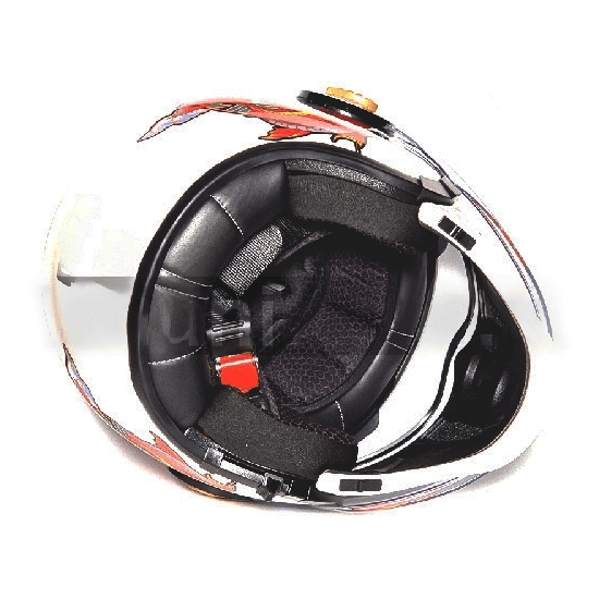 Мотошлем MotoTech OP-01 FISH ME LUCK, Цвет: Белый, фото , изображение 4