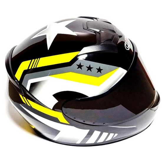 Шлем для мотоциклиста MotoTech 111 №10, Цвет: Желтый, фото 