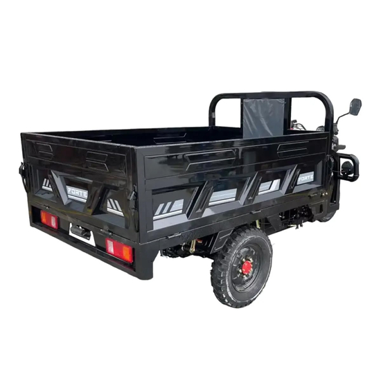 Грузовой электрический трицикл Forte JB 1500 черный, Цвет: Чёрный, Тип двигателя: Бесщеточный электродвигатель постоянного тока, фото , изображение 3