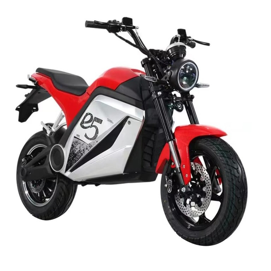 Электроскутер E5 2000W красный Wuxi Jose Electric, Цвет: Красный, Тип двигателя: Постоянного тока, бесщёточный, прямого привода, Посадочных мест: 1/2, фото 