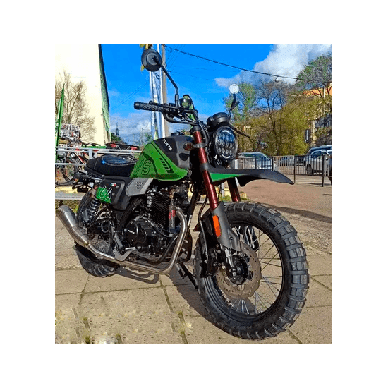 Мотоцикл FORTE Scrambler FT250-F6 Чорно-зелений (матовий), image , зображення 2