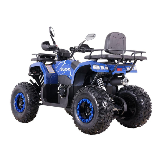 Квадроцикл Spark SP200-10 Синий, фото , изображение 6
