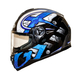 Мотошолом FXW HF-122 SOLID BLUE, Цвет: Синій, image 