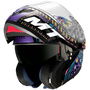 Мотошлем MT Atom SV Axa Black/Purple/Yellow/Blue, фото , изображение 3