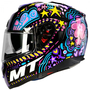 Мотошлем MT Atom SV Axa Black/Purple/Yellow/Blue, фото , изображение 2