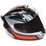 Мотошлем MotoTech 111 №24, Цвет: Черный/Серебристый/Красный, фото 