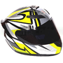 Мотошлем MotoTech 111 №28, Цвет: Серебристый/Желтый/Белый, фото 
